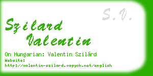 szilard valentin business card